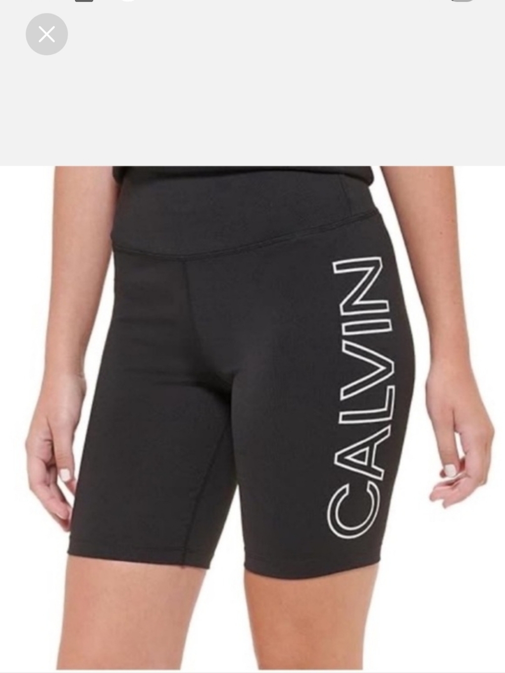 Calvin Klein Performance Shorts  Black High-Rise Logo LIKE NEW